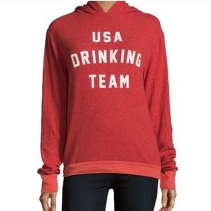 NWT Wildfox USA drinking team baggy beach sweater